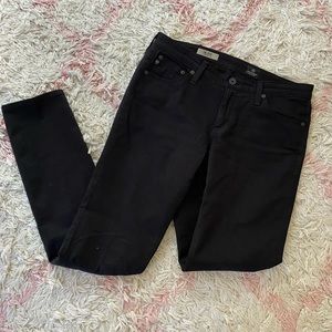 AG the Stilt Black Cigarette Leg Jeans 28